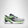 Diadora Men's Mythos Blushield Vigore Running Shoe - White/Black Iris/Neon Mint - Regular (D) -The Famous Shoe Store 101.178046 C9805 00 HR
