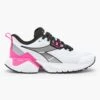 Diadora Women's Vigore 2 Running Shoe - White/Pink Fluo/Black - Regular (B)