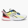 Diadora Men's Mythos Blushield Volo 3 Running Shoe- White/Black/Yellow Fluo - Regular (D) -The Famous Shoe Store 101.179090 C0008 00 HR