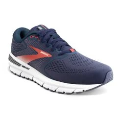 BROOKS Men's Beast 20 Running Shoe - Peacoat/Midnight/Red - Wide (2E) -The Famous Shoe Store 110327 480 A Beast 20 2 eefcc7f9 22bc 417e b542 1e683a071148