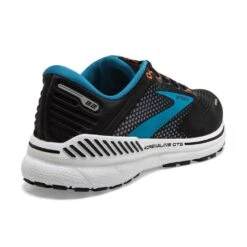 BROOKS Men's Adrenaline GTS 22 Running Shoe - Black/Blue/Orange- Regular (D) -The Famous Shoe Store 110366 034 h adrenaline gts 22 mens cushion running shoe