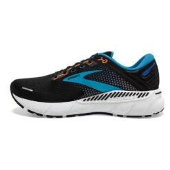 BROOKS Men's Adrenaline GTS 22 Running Shoe - Black/Blue/Orange- Regular (D) -The Famous Shoe Store 110366 034 m adrenaline gts 22 mens cushion running shoe