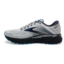 BROOKS Men's Adrenaline GTS 22 Running Shoe- Oyster/India Ink/Blue - Wide (2E) -The Famous Shoe Store 110366 023 M Adrenaline GTS 22
