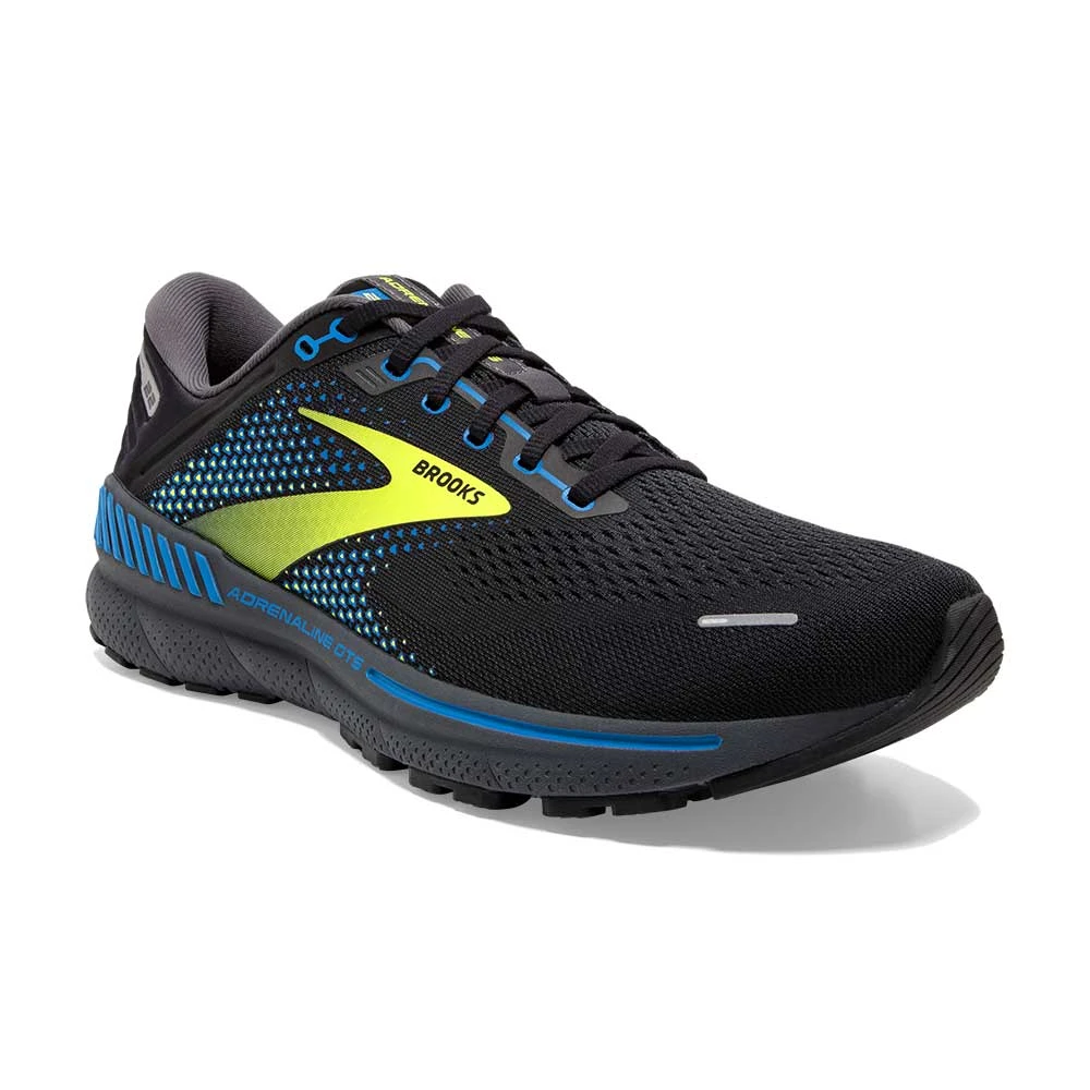 BROOKS Men's Adrenaline GTS 22 Running Shoe- Black/Blue/Nightlife- Regular (D) 4 BROOKS Men's Adrenaline GTS 22 Running Shoe- Black/Blue/Nightlife- Regular (D) - Image 2