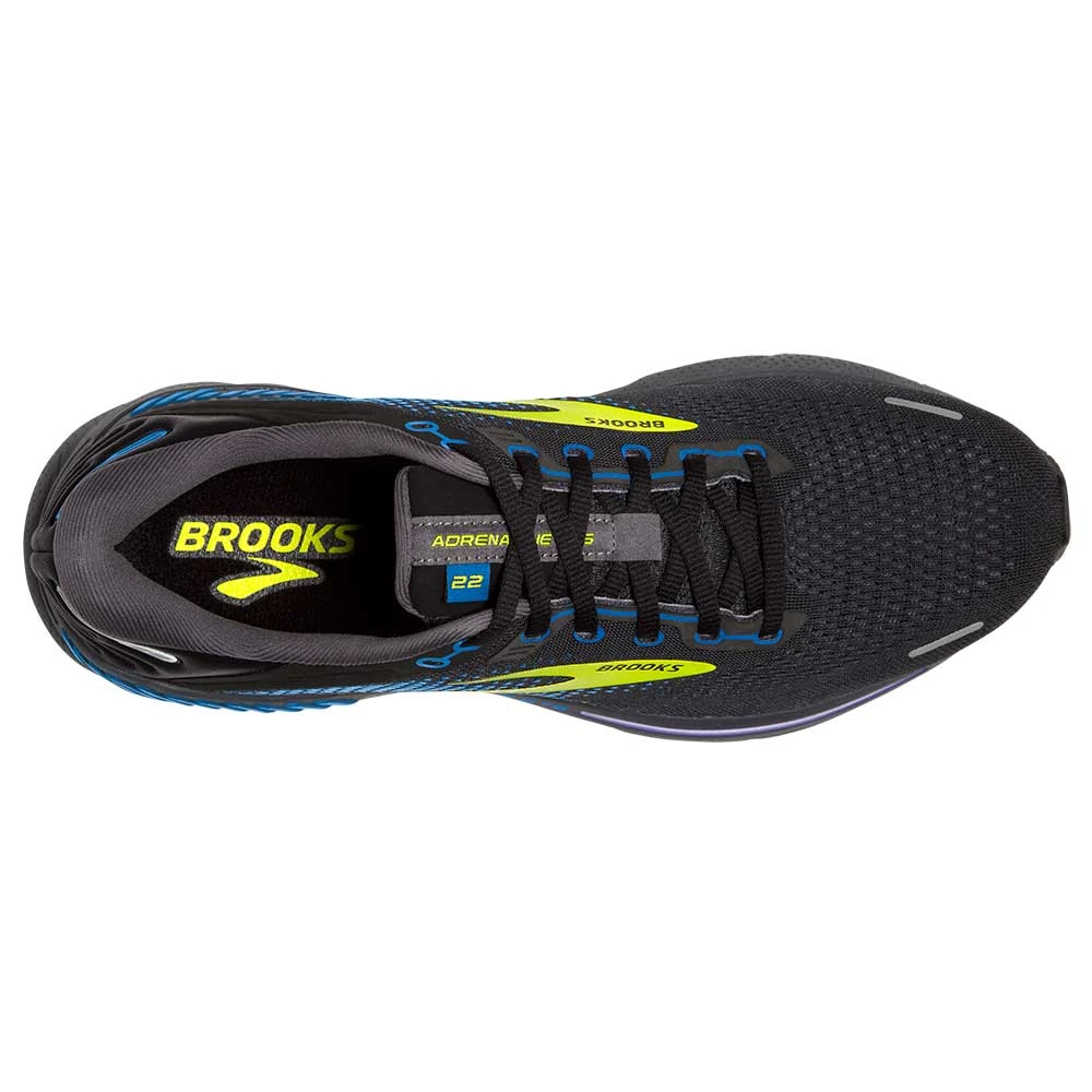 BROOKS Men's Adrenaline GTS 22 Running Shoe- Black/Blue/Nightlife- Regular (D) 5 BROOKS Men's Adrenaline GTS 22 Running Shoe- Black/Blue/Nightlife- Regular (D) - Image 3