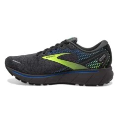 BROOKS Men's Ghost 14 Running Shoe- Black/Blue/Nightlife- Regular (D) -The Famous Shoe Store 110369 069 M Ghost 14