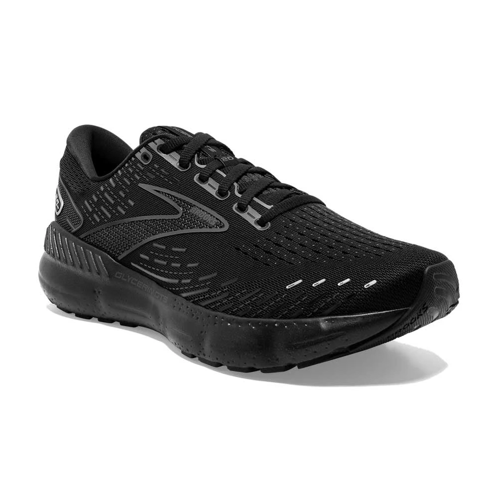 BROOKS Men's Glycerin GTS 20 Running Shoe - Black/Black/Ebony- Wide (2E) 4 BROOKS Men's Glycerin GTS 20 Running Shoe - Black/Black/Ebony- Wide (2E) - Image 2