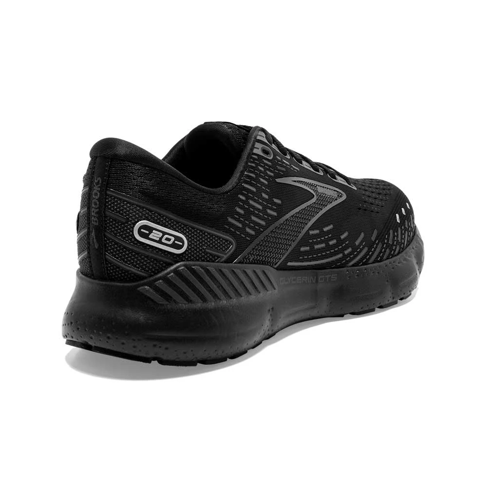 BROOKS Men's Glycerin GTS 20 Running Shoe - Black/Black/Ebony- Wide (2E) 7 BROOKS Men's Glycerin GTS 20 Running Shoe - Black/Black/Ebony- Wide (2E) - Image 5