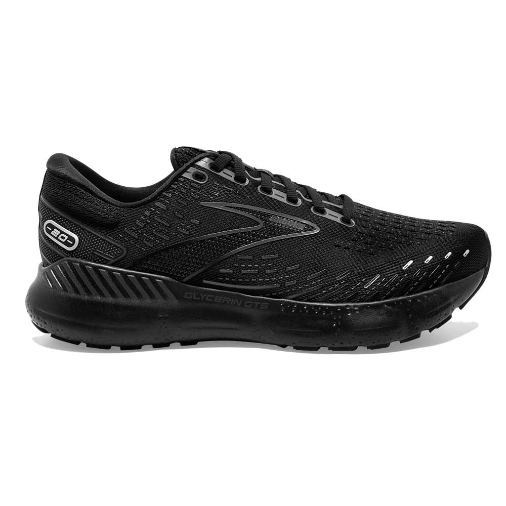 BROOKS Men's Glycerin GTS 20 Running Shoe - Black/Black/Ebony- Wide (2E) 3 BROOKS Men's Glycerin GTS 20 Running Shoe - Black/Black/Ebony- Wide (2E)