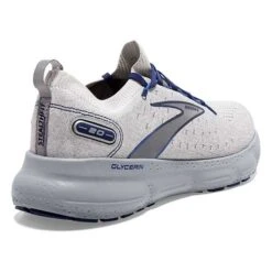 BROOKS Men's Glycerin StealthFit 20 Running Shoe - Oyster/Alloy/Blue Depths - Regular (D) -The Famous Shoe Store 110384 081 H Glycerin StealthFit 20