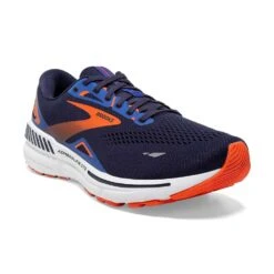 BROOKS Men's Adrenaline GTS 23 Running Shoe - Peacoat/Orange/Surf The Web- Regular (D) -The Famous Shoe Store 110391 438 A Adrenaline GTS 23 1