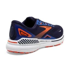 BROOKS Men's Adrenaline GTS 23 Running Shoe - Peacoat/Orange/Surf The Web- Regular (D) -The Famous Shoe Store 110391 438 H Adrenaline GTS 23 1
