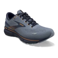 BROOKS Men's Ghost 15 Running Shoe- Flintstone/Peacoat/Oak- Regular (D) -The Famous Shoe Store 110393 025 A Ghost 15