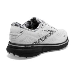 BROOKS Men's Ghost 15 Running Shoe- White/Ebony/Oyster -The Famous Shoe Store 110393 149 H Ghost 15