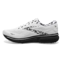 BROOKS Men's Ghost 15 Running Shoe- White/Ebony/Oyster -The Famous Shoe Store 110393 149 M Ghost 15