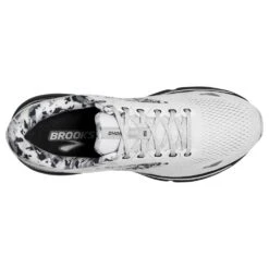 BROOKS Men's Ghost 15 Running Shoe- White/Ebony/Oyster -The Famous Shoe Store 110393 149 O Ghost 15