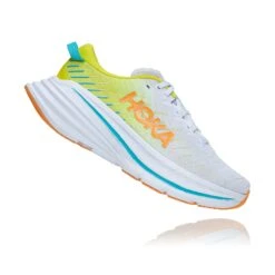 Hoka Men's Bondi X Running Shoe - White/Evening Primrose - Regular (D)
