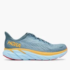 Hoka Men's Clifton 8 Running Shoe- Goblin Blue/Mountain Spring— Regular (D) -The Famous Shoe Store 1119393 GBMS 7