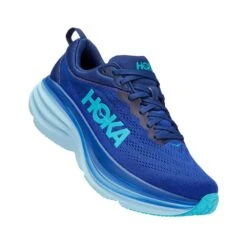 Hoka Men's Bondi 8 Running Shoe - Bellwether Blue/Bluing - Regular (D) -The Famous Shoe Store 1123202 BBBG 1