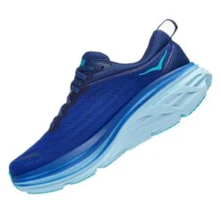 Hoka Men's Bondi 8 Running Shoe - Bellwether Blue/Bluing - Regular (D) -The Famous Shoe Store 1123202 BBBG 4
