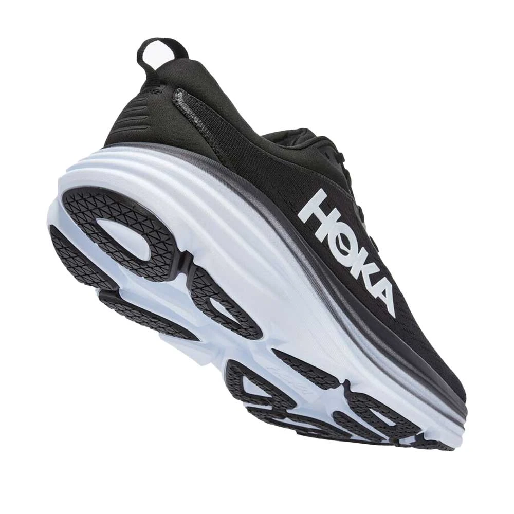 Hoka Men's Bondi 8 Running Shoe- Black/White- Regular (D) 6 Hoka Men's Bondi 8 Running Shoe- Black/White- Regular (D) - Image 4