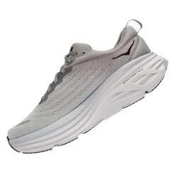 Hoka Men's Bondi 8 Running Shoe- Sharkskin/Harbor Mist- Wide (2E) -The Famous Shoe Store 1123202 SHMS 4 d130a089 fed7 4b76 a648 52a8133c826c