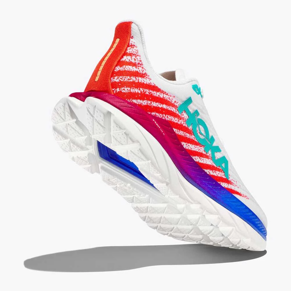 Hoka Women's Mach 5 - White/Flame - Regular (B) 5 Hoka Women's Mach 5 - White/Flame - Regular (B) - Image 3