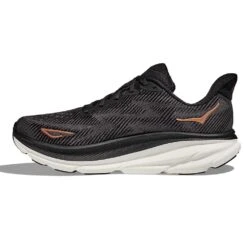 Hoka Women's Clifton 9 Running Shoe - Black/Copper - Wide (D) -The Famous Shoe Store 1127896 BCPPR 8