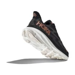 Hoka Women's Clifton 9 Running Shoe - Black/Rose Gold - Wide (D) -The Famous Shoe Store 1127896 BRGL 4