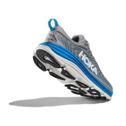 Hoka Men's Gaviota 5 Running Shoe - Limestone/Diva Blue - Wide (2E) -The Famous Shoe Store 1134234 LDVB 4