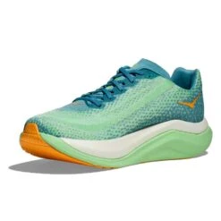 Hoka Men's Mach X Running Shoe - Ocean Mist/Lime Glow - Regular (D) -The Famous Shoe Store 1141450 OMLG 3