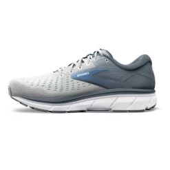 BROOKS Women's Dyad 11 Running Shoe - Grey/White/Blue - Regular (B) -The Famous Shoe Store 120312 065 M Dyad 11 b6d97fb3 c7aa 4cf3 af14 f9d8037301f9