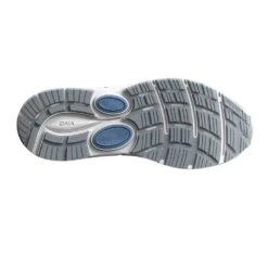 BROOKS Women's Dyad 11 Running Shoe- Grey/White/Blue - Wide (D) -The Famous Shoe Store 120312 065 S Dyad 11 d761ab05 756e 46c0 9565 42c789941d8f