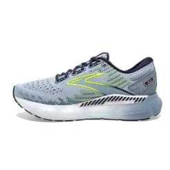 BROOKS Women's Glycerin GTS 20 Running Shoe- Light Blue/Peacoat/Nightlife- Regular (B) -The Famous Shoe Store 120370 416 M Glycerin GTS 20