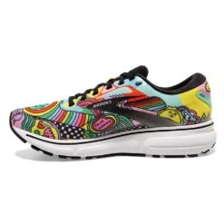 BROOKS Women's Ghost 15 Run Proud Running Shoe- Black/White/Multi- Regular (B) -The Famous Shoe Store 120380 058 M Ghost 15