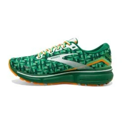 BROOKS Women's Ghost 15 Run Lucky - Green/White/Orange- Regular (B) -The Famous Shoe Store 120380 371 M Ghost 15
