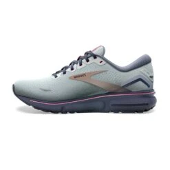 BROOKS Women's Ghost 15 Running Shoe - Spa Blue/Neo Pink/ Copper- Regular (B) -The Famous Shoe Store 120380 492 M Ghost 15 1