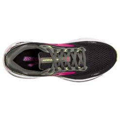 BROOKS Women's Adrenaline GTS 23 Running Shoe - Black/Gunmetal/Sharp Green- Wide (D) -The Famous Shoe Store 120381 037 O Adrenaline GTS 23
