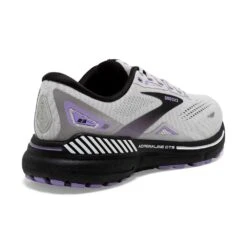 BROOKS Women's Adrenaline GTS 23 Running Shoe - Grey/Black/Purple- Regular (B) -The Famous Shoe Store 120381 039 H Adrenaline GTS 23 1