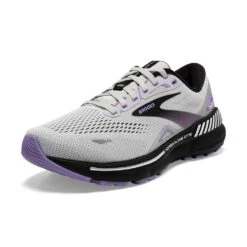 BROOKS Women's Adrenaline GTS 23 Running Shoe - Grey/Black/Purple- Regular (B) -The Famous Shoe Store 120381 039 Z Adrenaline GTS 23 1