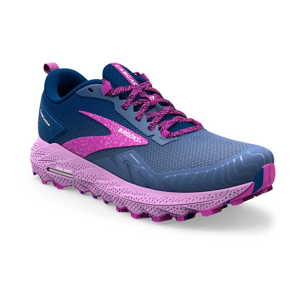 BROOKS Women's Cascadia Trail Running Shoe- Navy/Purple/Violet - Regular (B) 4 BROOKS Women's Cascadia Trail Running Shoe- Navy/Purple/Violet - Regular (B) - Image 2