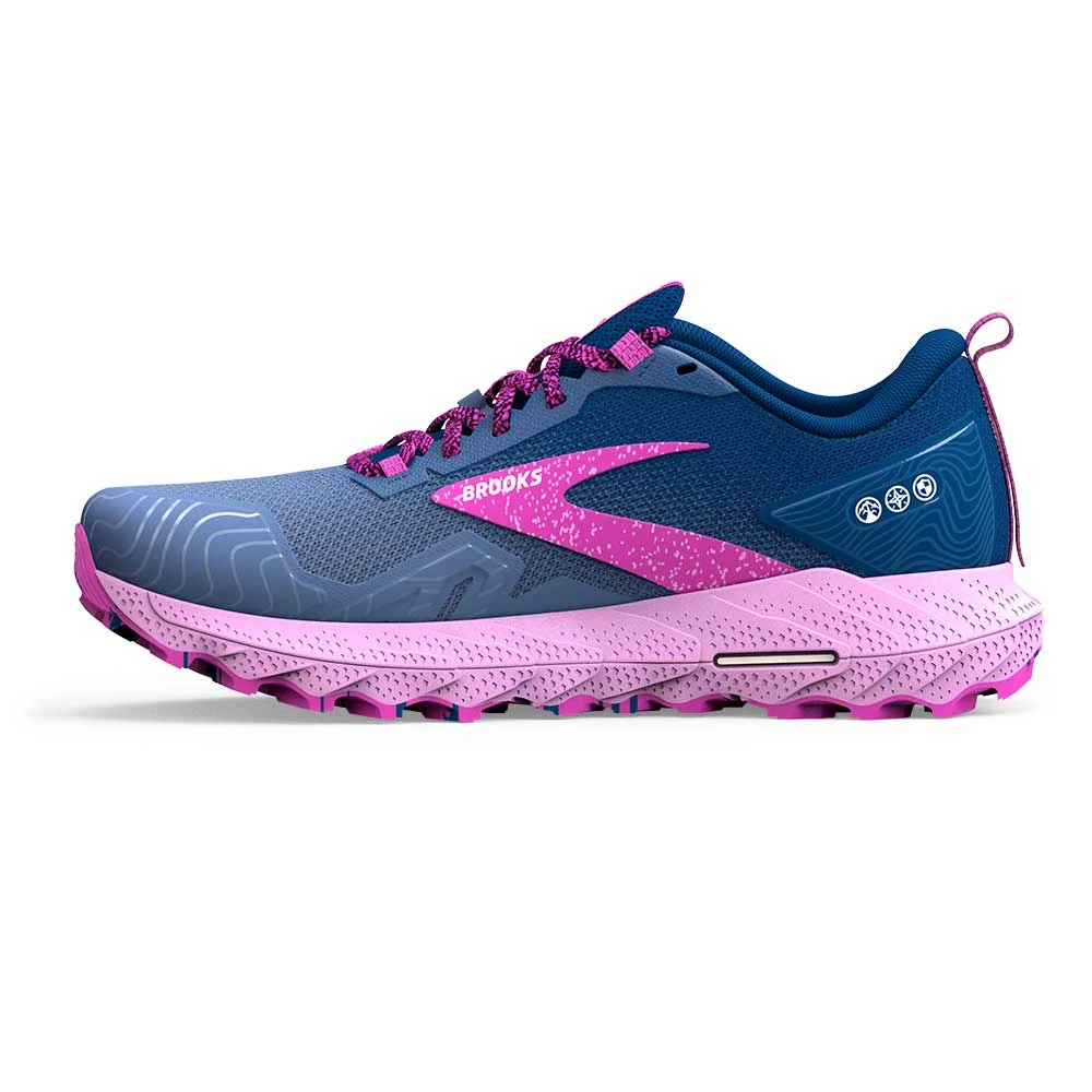 BROOKS Women's Cascadia Trail Running Shoe- Navy/Purple/Violet - Regular (B) 5 BROOKS Women's Cascadia Trail Running Shoe- Navy/Purple/Violet - Regular (B) - Image 3