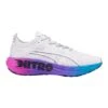 Puma Men's ForeverRun Nitro Sunset Running Shoe - White/Luminous Blue/Electric Orchid- Regular (D) -The Famous Shoe Store 23PUMMFRVRRNNTRSNMNS White Blue