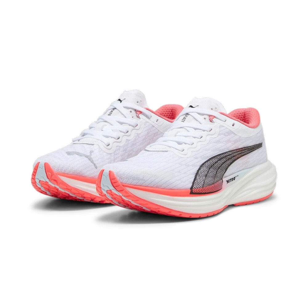Women's Deviate Nitro 2 Running Shoe - Puma White/Fire Orchid/Icy Blue- Regular (B) 5 Women's Deviate Nitro 2 Running Shoe - Puma White/Fire Orchid/Icy Blue- Regular (B) - Image 3