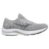 Mizuno Women's Wave Rider 25 Waveknit Running Shoe- Harbor Mist/Silver- Regular (B) -The Famous Shoe Store 411324 HM73 03
