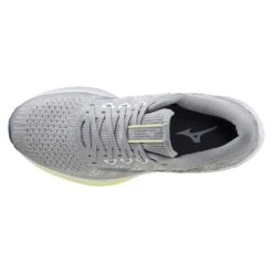 Mizuno Women's Wave Rider 25 Waveknit Running Shoe- Harbor Mist/Silver- Regular (B) -The Famous Shoe Store 411324 HM73 04