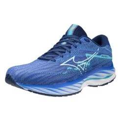 Mizuno Women's Wave Rider 27 Running Shoe - Ultramarine/White- Regular (B) -The Famous Shoe Store 411418 UM00 07
