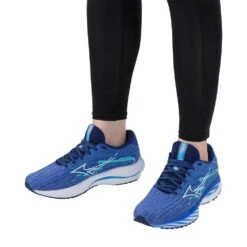 Mizuno Women's Wave Rider 27 Running Shoe - Ultramarine/White- Regular (B) -The Famous Shoe Store 411418 UM00 10