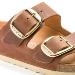 Women's Birkenstock Arizona Big Buckle -The Famous Shoe Store BIRKENSTOCK WOMENS W ARIZONA BIG BUCKLE 1011073 COGNAC COGNAC DETAIL 28026.1676476019