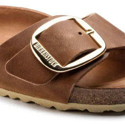 Women's Birkenstock Madrid Big Buckle -The Famous Shoe Store BIRKENSTOCK WOMENS W MADRID BIG BUCKLE 1006525 COGNAC COGNAC DETAIL 66538.1676479188